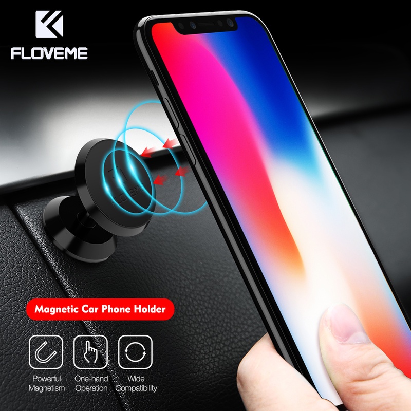 FLOVEME Universal Magnetic Car Phone Holder For iPhone 8 SE Samsung S8 Magnet Car Holder GPS Dashboard Stand Soporte Movil Auto