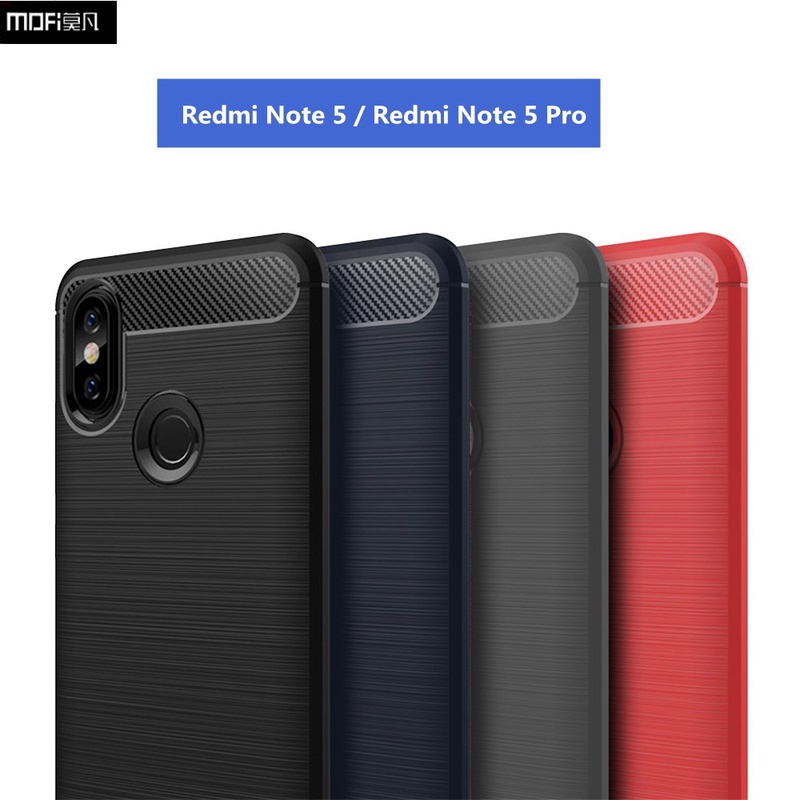 Redmi Note 5 Case Original MOFI Silicone Armor Bumper Shockproof Back Cover Rugged Case for Xiaomi Redmi Note 5 Pro Global 5.99