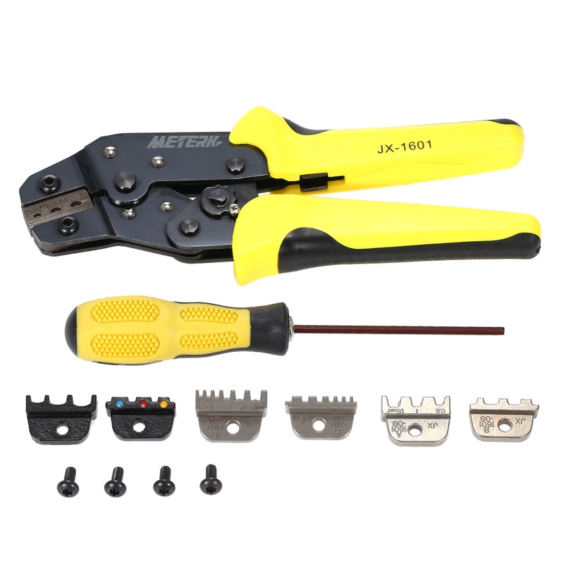 4 In 1 Wire Crimper Tools Kit Multitool Engineering Ratchet Terminal Crimping Plier Wire Crimper + Screwdriver +end Terminals