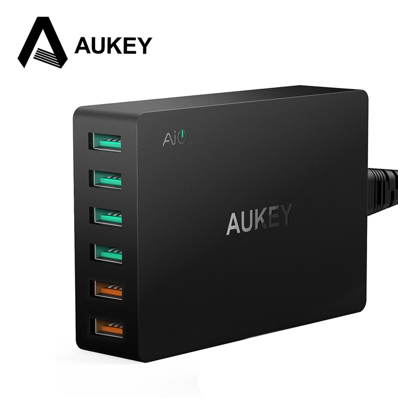 AUKEY 60W Quick Charge 3.0 Mobile Phone USB Charger Universal Fast Charger for Samsung iPhone Tablet Nexus etc,All QC Compatible