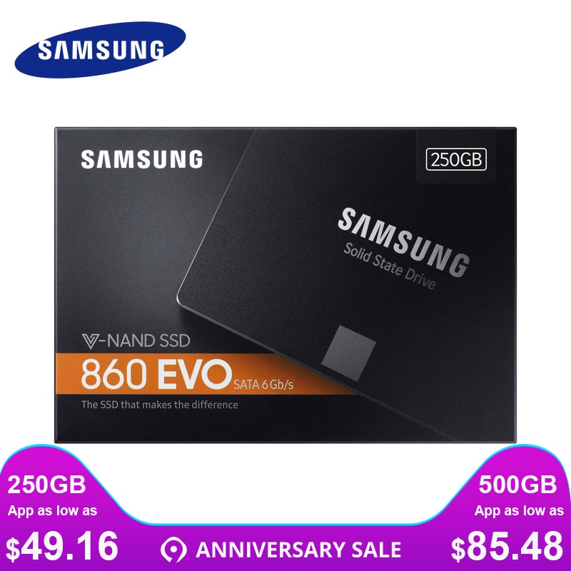 SAMSUNG SSD 860 EVO 250GB 500GB Internal Solid State Disk HDD Hard Drive SATA3 2.5 inch Laptop Desktop PC MLC disco duro 250 GB