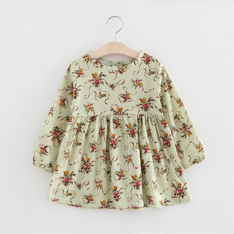 Autumn Long Sleeve Girl Dress Spring New Casual Style Baby Girl Dresses Girls Clothes Summer Dress for Kids Clothes 8 Colors