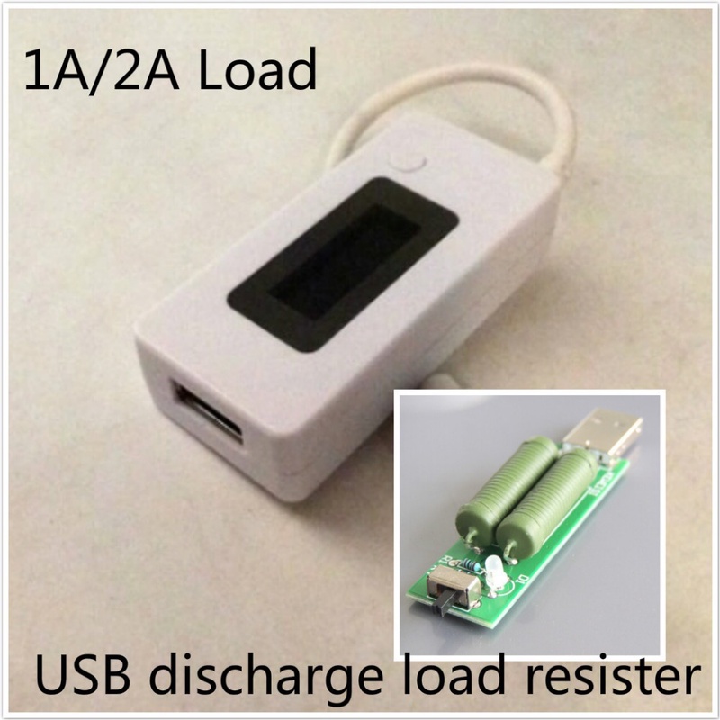 LCD USB Mini Voltage and Current Detector Mobile Power Charger Tester Meter with  load resistor 8% off