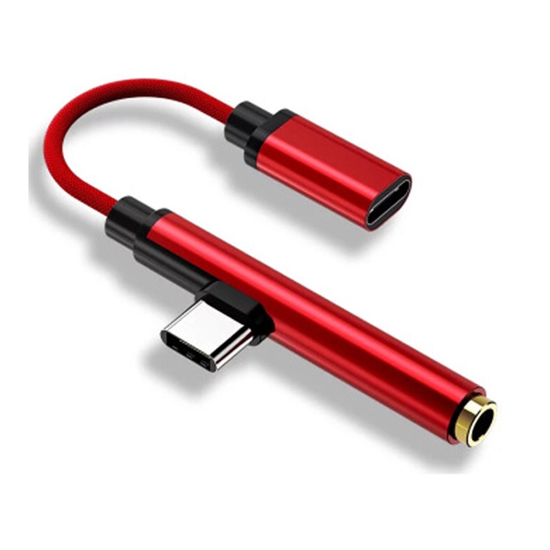 2 in 1 Type C to 3.5mm Adapter Audio Jack Headphones Cable Sync Charging Cable USB Type-C to Jack Aux For Xiaomi Huawei