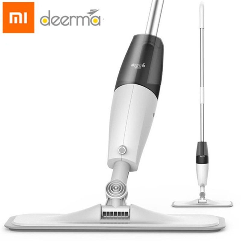 Original Xiaomi Deerma Water Spraying Sweeper Mijia Floor Cleaner Carbon Fiber Dust Mops 360 Rotating Rod 350ml Tank Waxing Mop