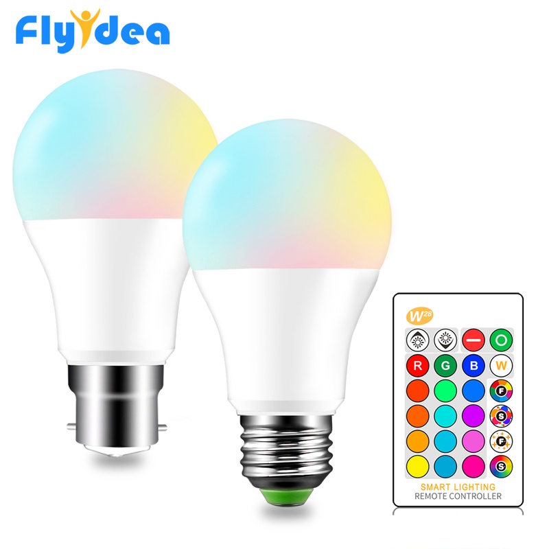 RGB LED Bulb E27 B22 Dimmable 16 Color Changing Magic Light Bulb 5W 10W 15W AC 110V 220V RGB + White IR Remote Smart Lampada-in LED Bulbs & Tubes from Lights & Lighting on AliExpress - 11.11_Double 11_Singles' Day