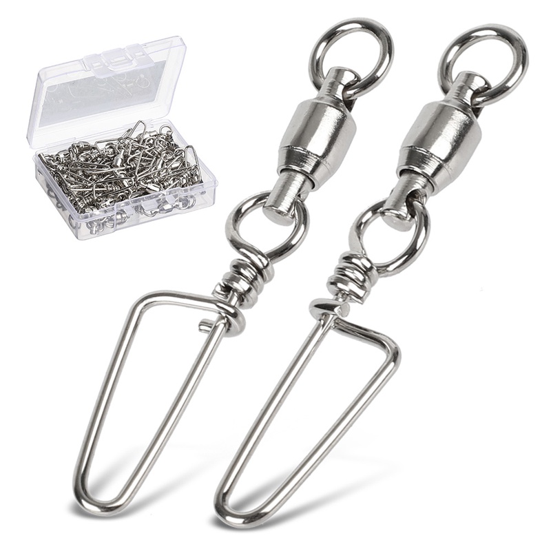 DONQL 10/20/50pcs Fishing Swivels Connector Ball Bearing Rolling Swivel 0# 6# For Fishhook Lure Carp Fishing Accessories|Fishhooks| - AliExpress