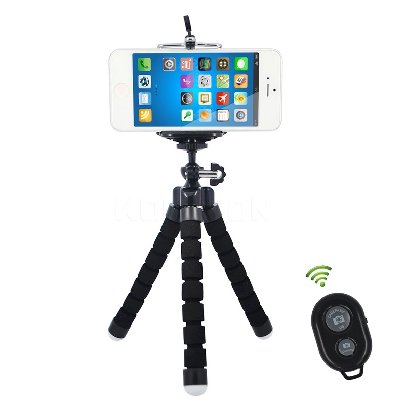 2017 New Bluetooth Remote Shutter+Mini Flexible Tripod+Phone Holder Clip for Gopro Hero 3 4  for iPhone 6 7 For xiaomi