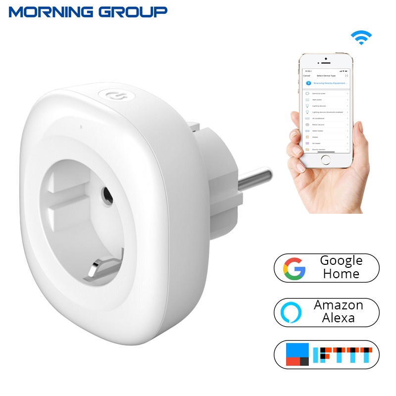 EU Wifi Smart Socket 5V USB Output with Mobile APP Remote Control can Works with Amazon Alexa Google Home for Smart home