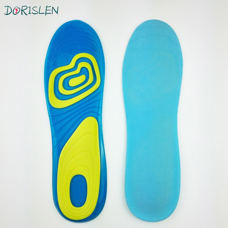 DORISLEN Silicone Gel Insoles Sports Massaging Shock Absorption Pads For Men And Women