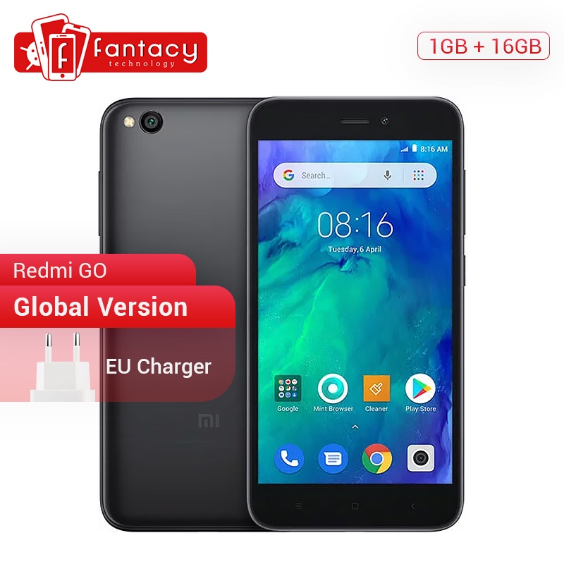 Global Version Xiaomi Redmi GO Snapdragon 425 Quad Core 1GB RAM 16GB ROM Dual SIM Cards 5.0 Inch 3000mAh Smartphone Android Go