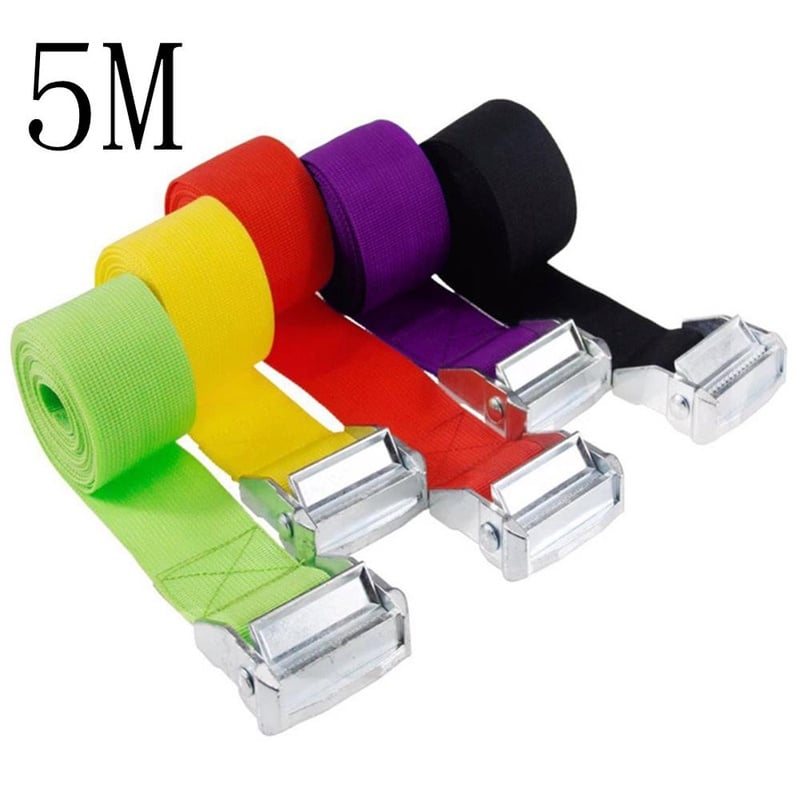 5M Buckle Tie Down Belt cargo straps for Luggage Bag for Car motorcycle bike With Metal Buckle Tow Rope Strong Ratchet Belt|Tensioning Belts| - AliExpress