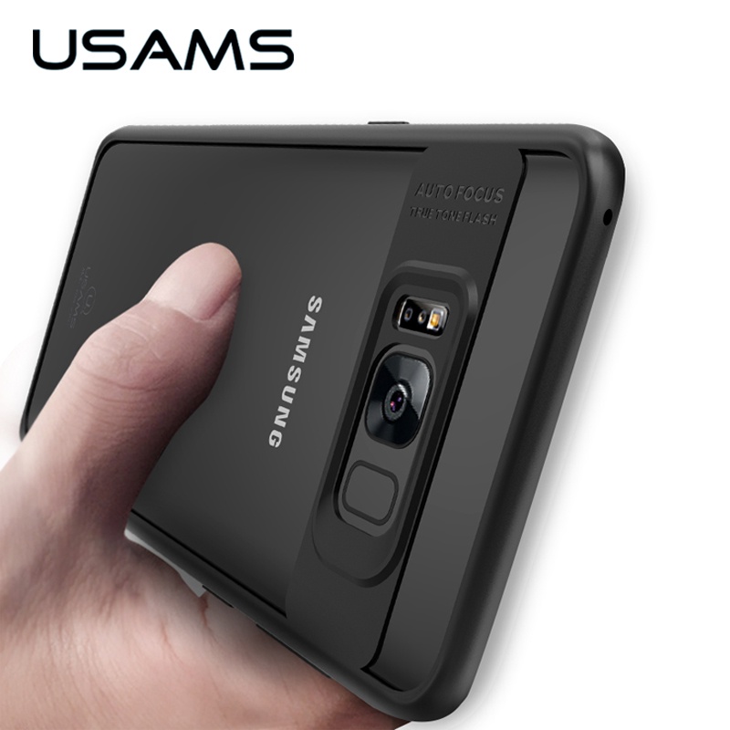 USAMS Full Protective Case for Samsung Galaxy S8 TPU & Acrylic Transparent Back Cover Ultra Slim for Samsung Galaxy S8 Plus Case