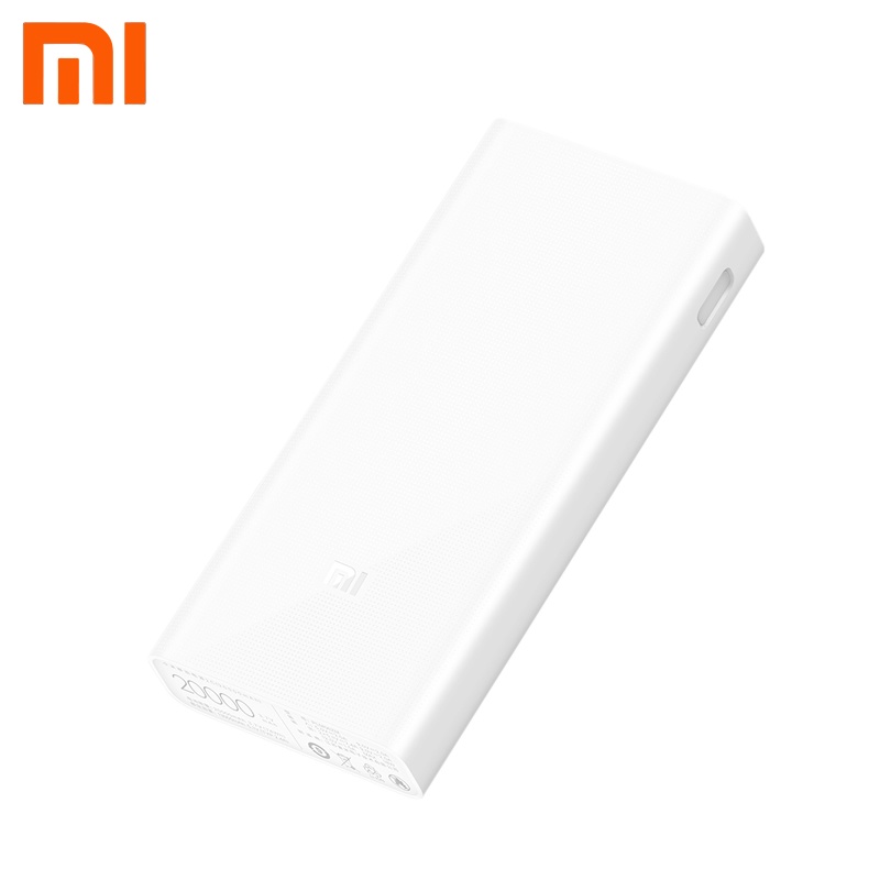 Original Mi Xiaomi Power Bank 20000mAh 2C Two-way Quick Charger QC3.0 5V/9V/12V Dual USB External Battery  for Phone Tablets