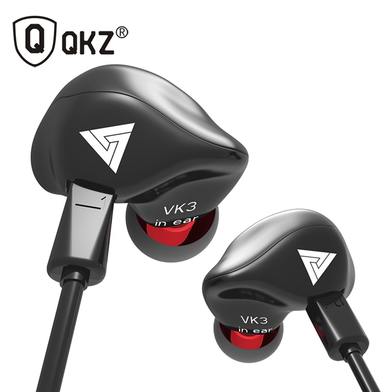 Genuine QKZ VK3 In-Ear Earphones Special Edition Headset Clear Bass Earphone With Mic Metal Heavy Bass auriculares audifonos