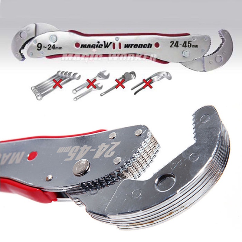 High-quality adjustable magic wrench Multi-function wrench tool Universal wrench 9 ~ 45mm home Hand  tool