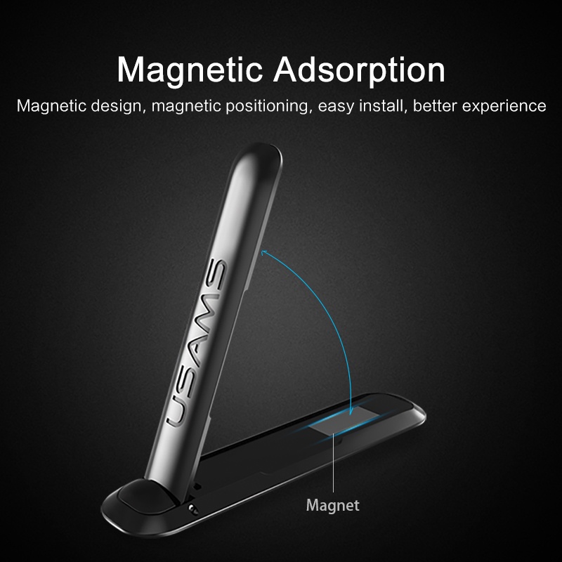 USAMS 60 Degree Metal magnetic Holder Smartphone Mobile Phone case Stand Holder For iPhone 5 7 6 Samsung Tablet