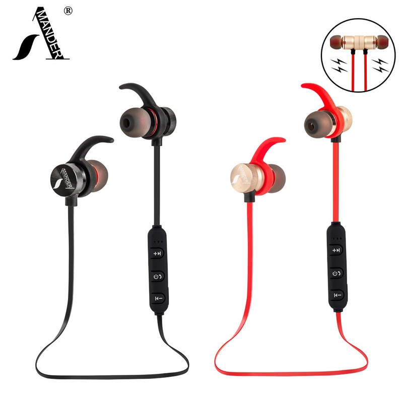 AmericaMande BT31 Magnetic sports wireless bluetooth 4.1 headphones stereo earphones headset AptX with Mic calls music earbuds