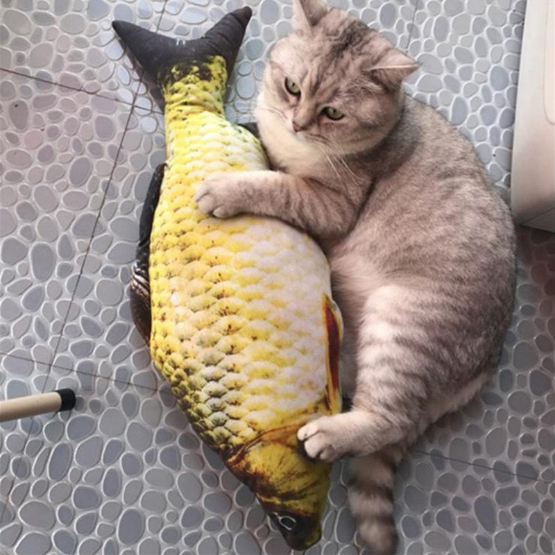 1PC Cat Favor Fish Toy Cat Mint Fish Stuffed Fish Shape Sisal Hemp Cat Scratch Board Scratching Post for Pet Products Supplies