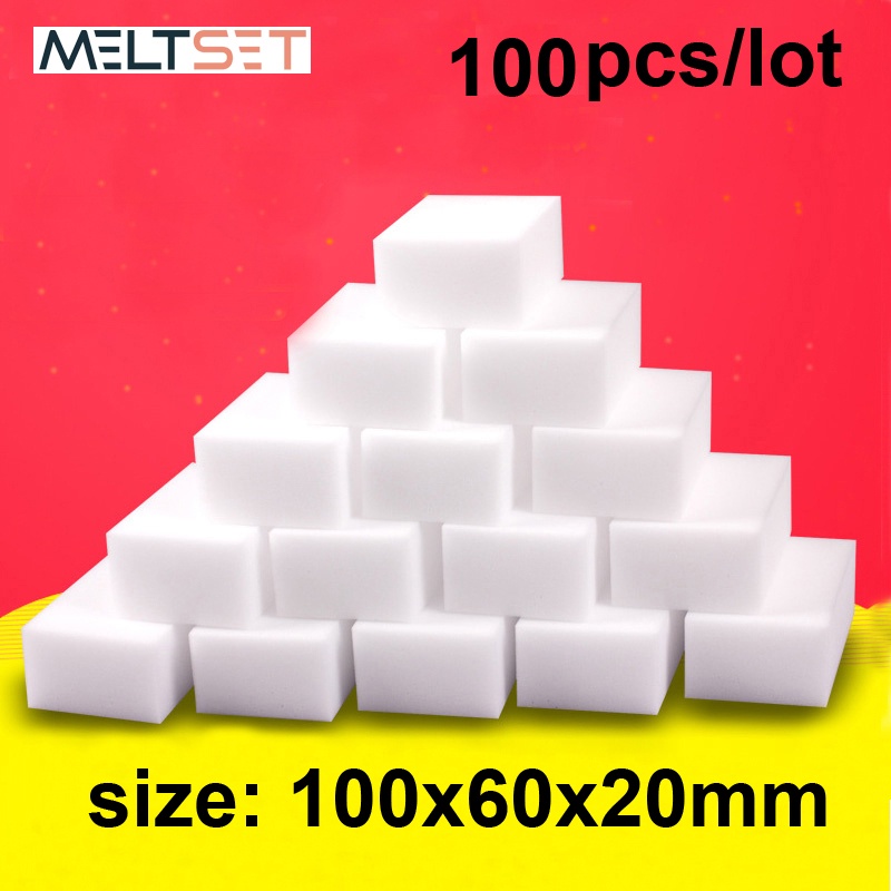 100 pcs/lot Melamine Sponge Magic Sponge Eraser Kitchen Melamine Sponge Cleaner Cleaning Sponge for Office Bathroom|nano sponge|magic spongemelamine sponge - AliExpress