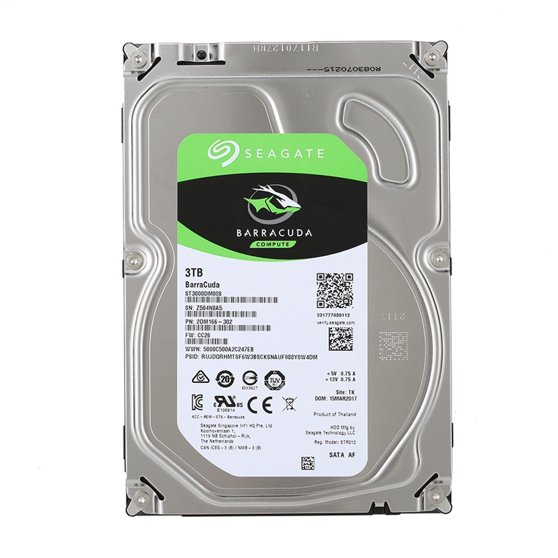 Seagate 3TB Desktop HDD Internal Hard Disk Drive 7200 RPM SATA 6Gb/s 64MB Cache 3.5
