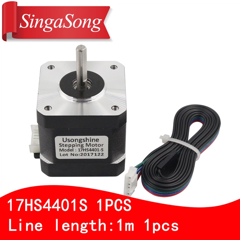 Free Shipping 3D printer 4-lead Nema17 Stepper Motor 42 motor Nema 17 motor 42BYGH 1.7A (17HS4401S) motor for CNC XYZ