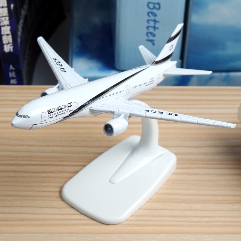 16cm El Al Israel Boeing 777 Airline Plane Model alloy B777 aviation model Aircraft Israel Airplane Model Stand Craft 1:400 Toy