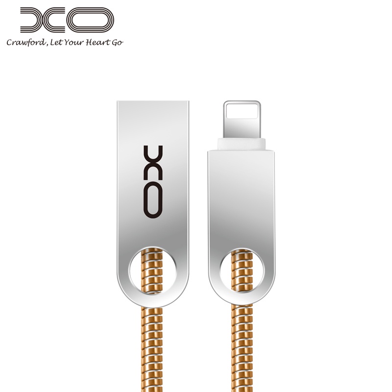 XO Metal Spring USB Cable Type C 3.1 USB-C Charging Micro Cord Phone Cables for Samsung Xiaomi IOS iPhone 7 6 6S USB C cable 3.1