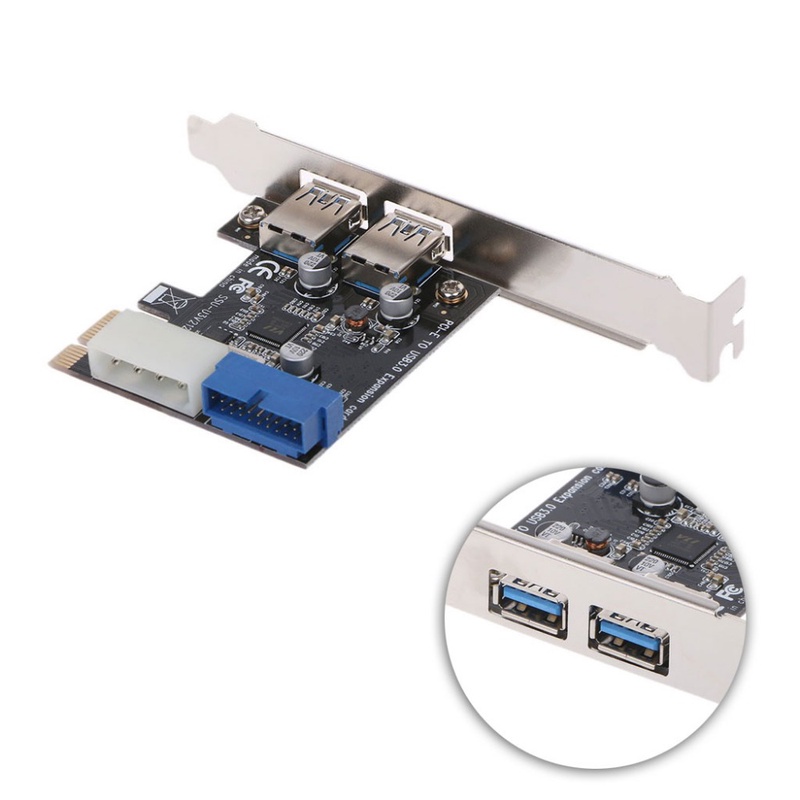 2 Ports PCI Express USB 3.0 Front Panel with Control Card Adapter 4-Pin  & 20 Pin #H029#
