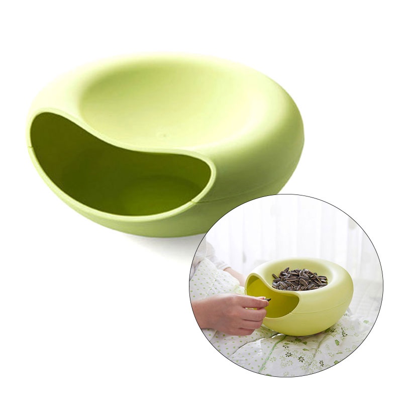 New Design Plastic Open Double Layer Candy Snacks Dry Fruit Melon Seeds Holder Storage Box Dish Tray Box Home Decor 2017 fashion