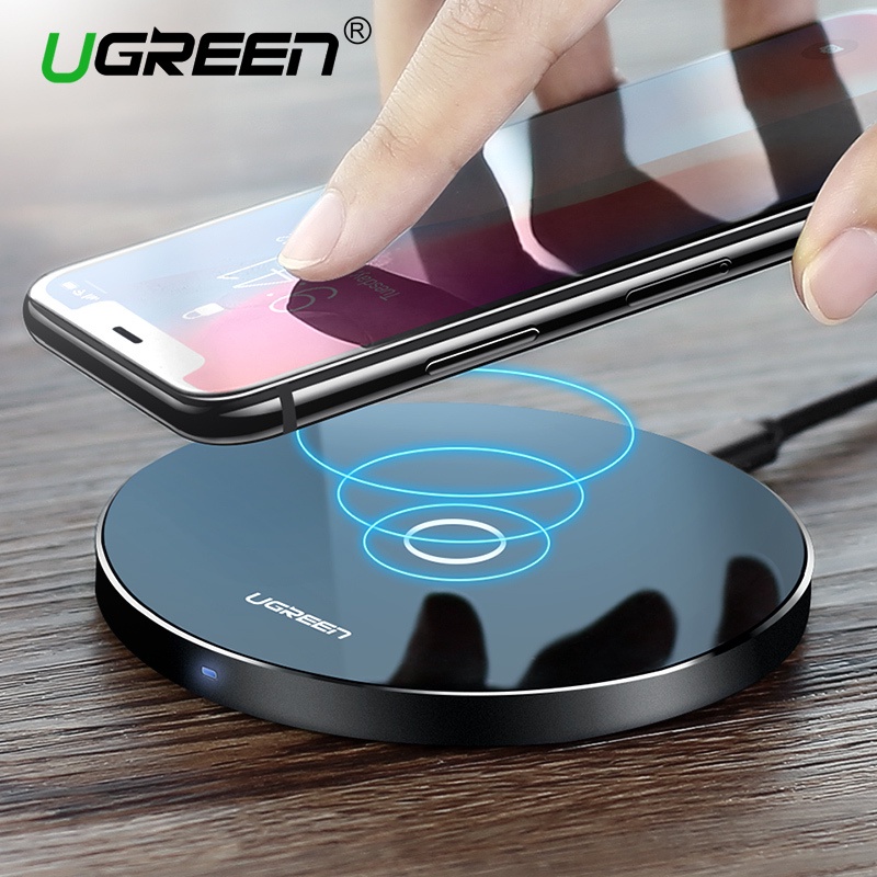 Ugreen 10W Qi Wireless Charger for iPhone 8/X Fast Wireless Charging for Samsung S8/S8+/S7 Edge Nexus5 Lumia 820 USB Charger Pad