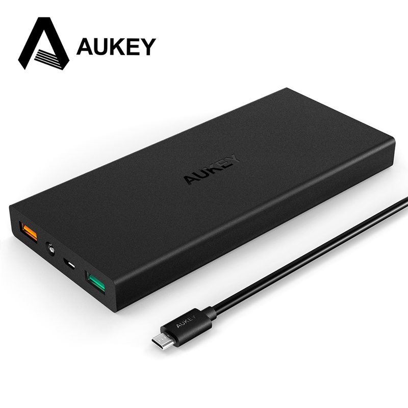 AUKEY Quick Charge 3.0 16000mAh Power Bank Dual Port With AiPower Adaptive Charging Portable External Battery for Mobile Phone