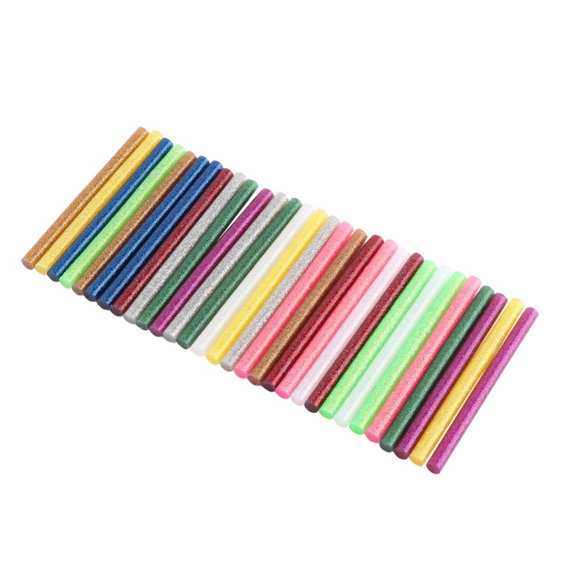 30pcs/Lot Mix Color Hot Melt Glue Stick Adhesive Sticks Kit Craft Attaching DIY Tools