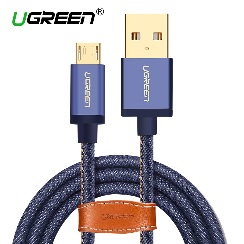 Ugreen Micro USB Cable Cowboy Braided Fast Charge & data Cable Mobile Phone USB Charger Cable For Samsung Xiaomi Huawei Meizu LG
