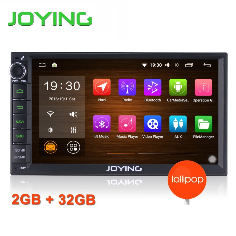 Newest JOYING 2GB RAM 32G ROM Android 5.1.1 Quad Core Universal Car Radi Audio Stereo GPS Navigation Double 2 Din Media Player