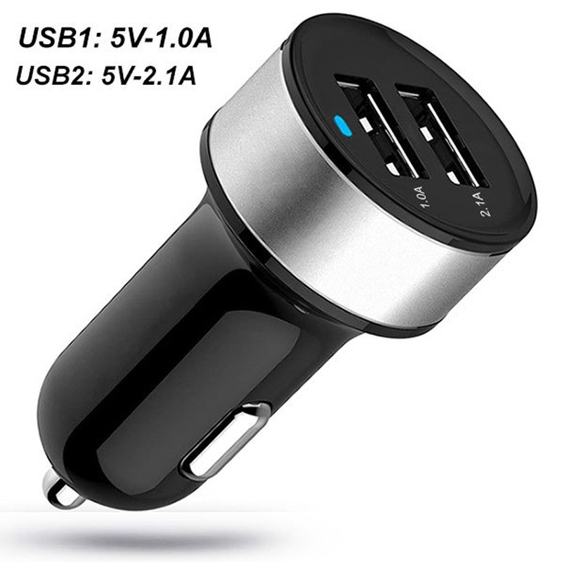 High Quality Universal Smart Fuse Circuit-Breaker Protection Dual USB Port 5V 3.1A Car Charger For Mobile Phones Tablet PC