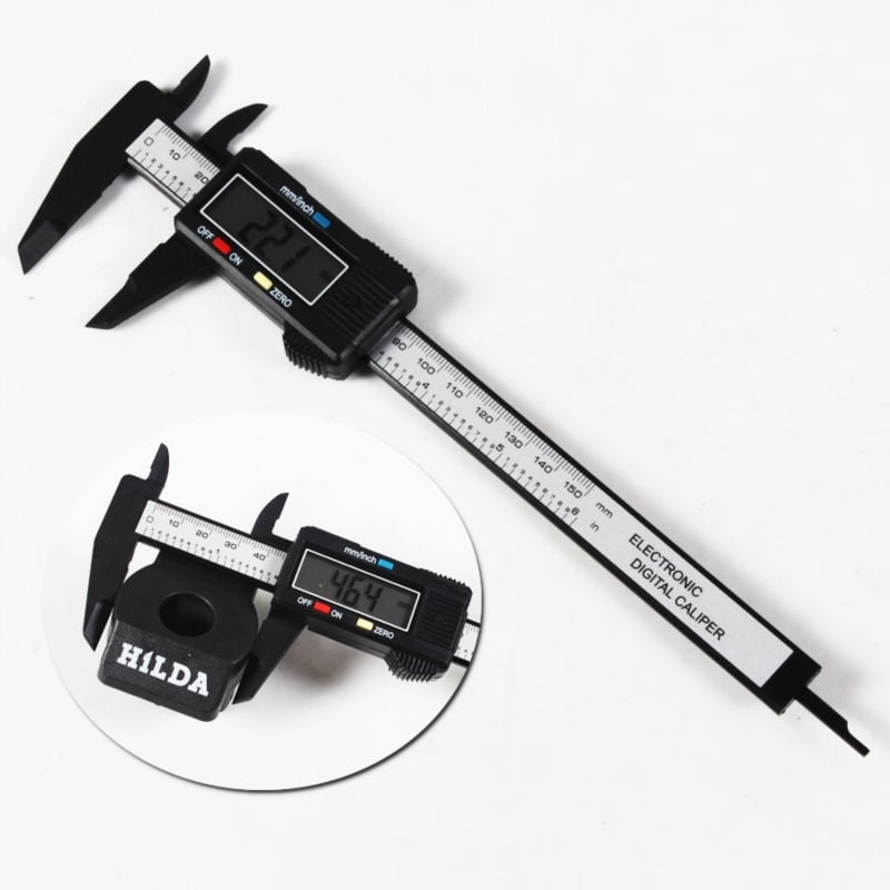 150 mm vernier caliper Carbon Fiber Composite 6 inch digital caliper Vernier Digital Electronic Caliper Ruler Black Color