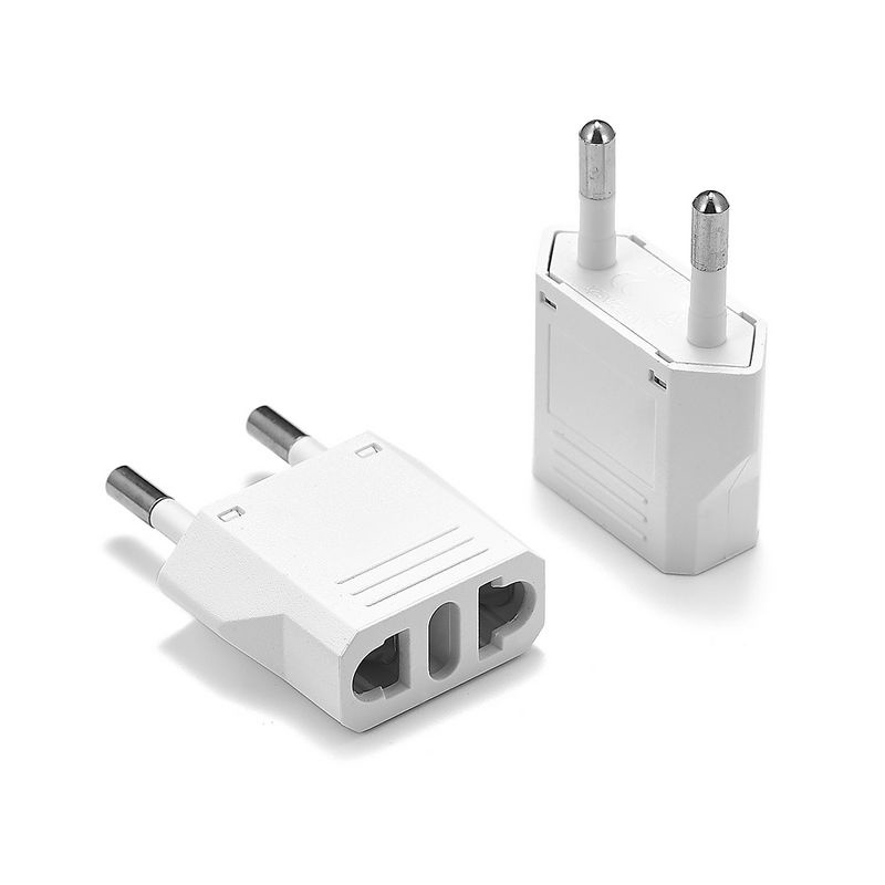 10pcs US To EU Germany Travel Plug Adapter 2 Pin German European Euro EU Type C Travel Plug AC Adapters Electrical Outlet Socket