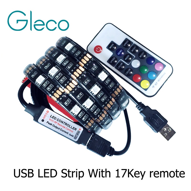 DC5V USB LED strip 5050 RGB Flexible Light 1M 2M TV Background Lighting RGB LED strip Adhesive Tape IP20 / IP65 waterproof