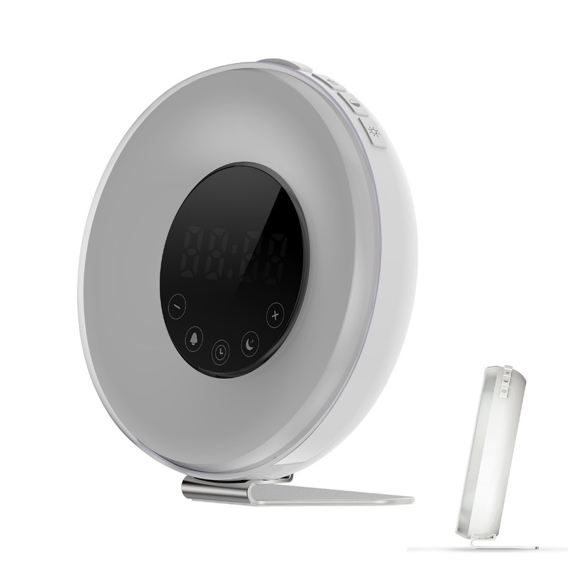 LED Digital Alarm Clock gift Sunrise Simulation Alarm Clock Bedside Lamp Night Light with Snooze/Sunset Function Memory function