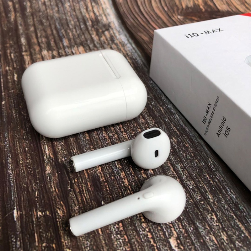 אלחוטי Bluetooth i10 מקס tws i10 tws AirPods EarPods אוזניות אוזניות אוזניות עם טעינת תיבת עבור Apple iPhone אנדרואיד