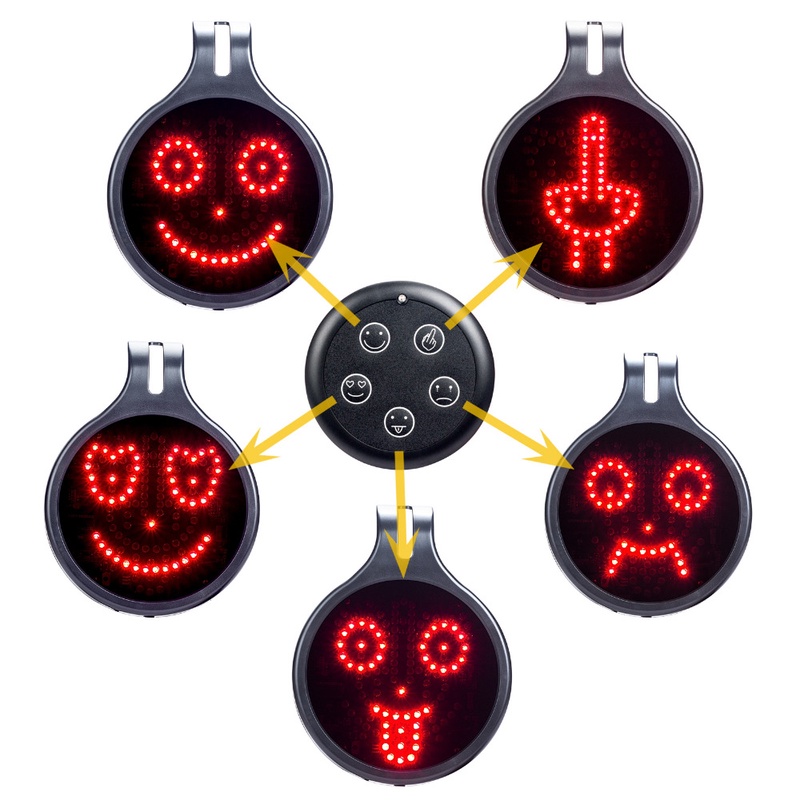 12v 24v universal High Brightness DIY 3D Neon Car Led Sign Rear Window infrared Car led Expression lamp five kinds of patterns