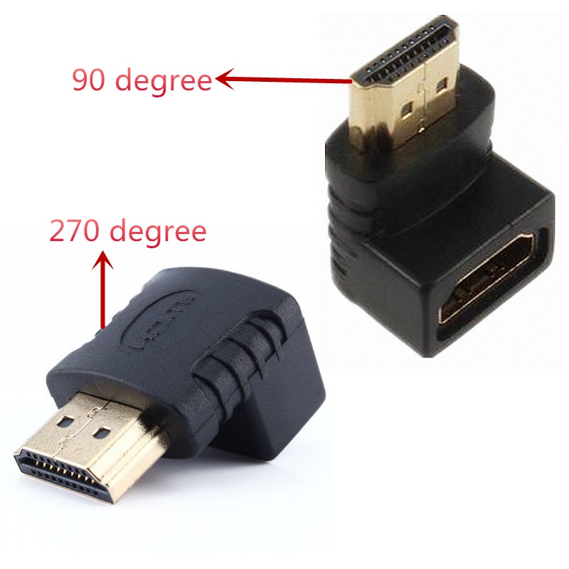 HDMI Male to HDMI Female Cable Adaptor Converter Extender 270/90 Degree Angle for 1080P HDTV for Hdmi Adapter