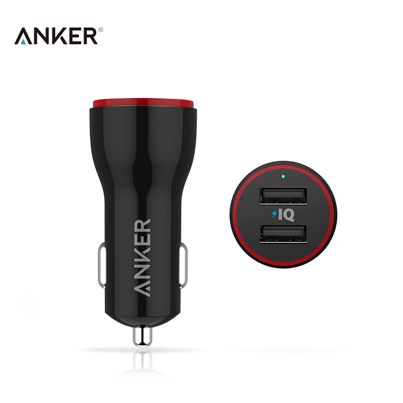 Anker PowerDrive2 USB Car Charger 5V/4.8A USB Smart Charger 5V 2A Quick Phone Charger