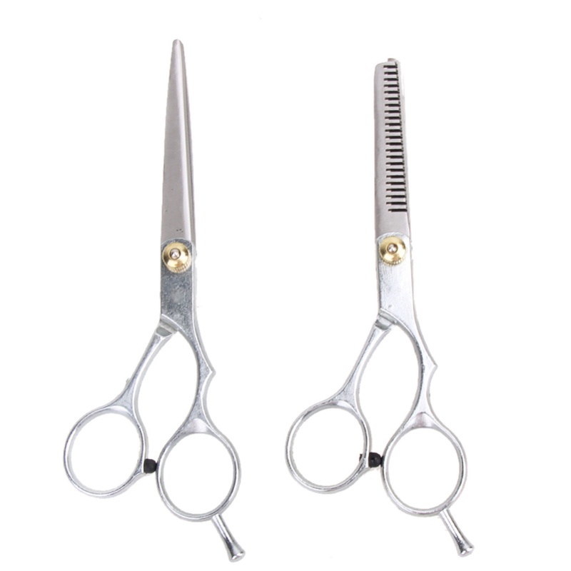 2pcs Professional Barber Hair Scissors 5.5/6.0 inch Cutting Thinning Scissors Shears Hairdressing Styling Tool Stainless steel