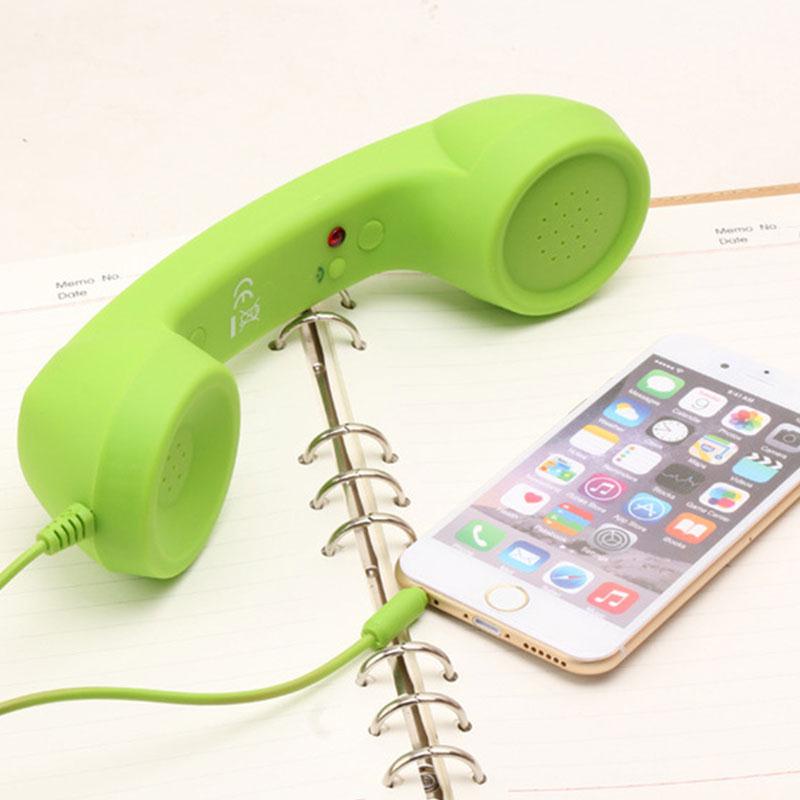 Retro Wired Anti-radiation Headset 3.5mm Mic Cell Phone Handset Fancy Gifts for Mobile Phones Receiver Tablet PC