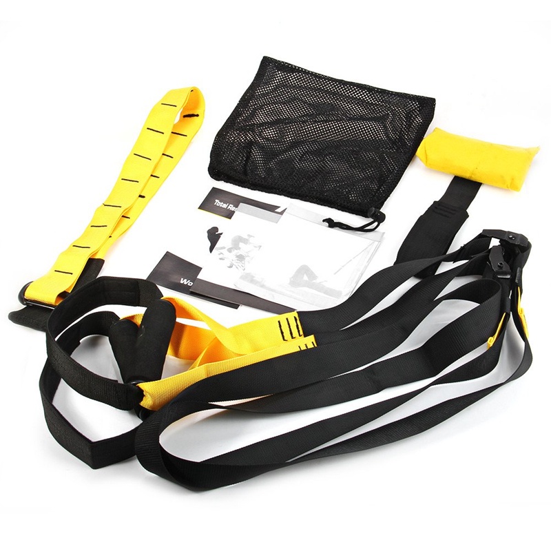 Hot Yoga Fitness Bands Hanging Belt Tension Resistance Bands Pull Rope Home Exerciser Training Fitness Equipment Set For Man