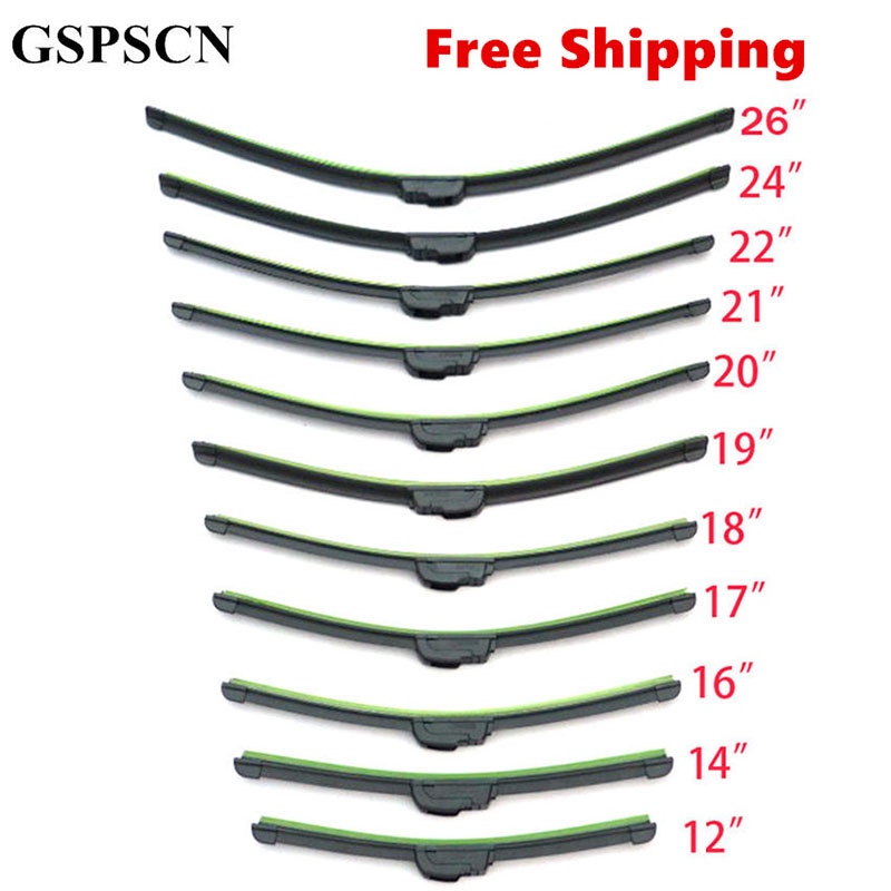 Universal U-type Soft Frameless Bracketless Rubber Car Windshield Wiper Blade 12