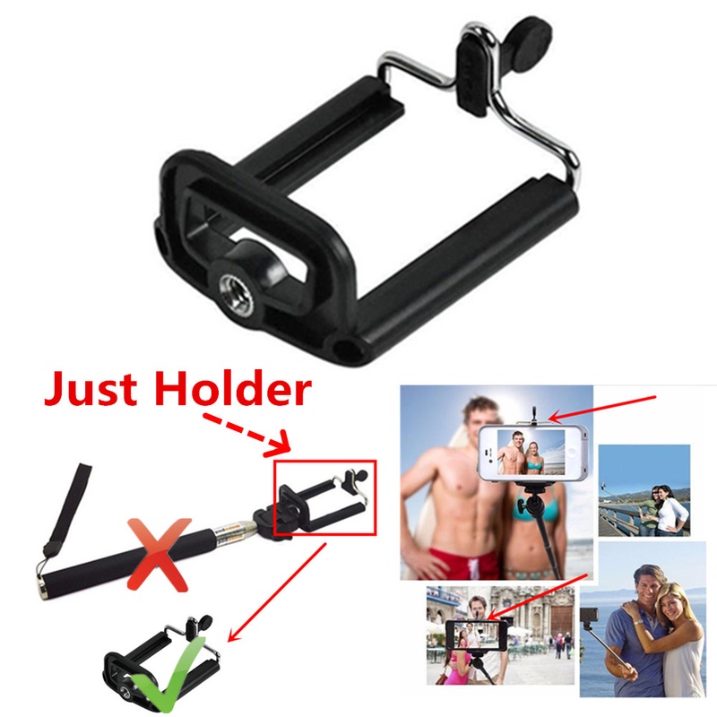 Universal Mobile Phone Holder Stand Selfie Stick Mount Clips Bracket Adjustment Camera Tripod Holder Monopod for iPhone 6s Plus