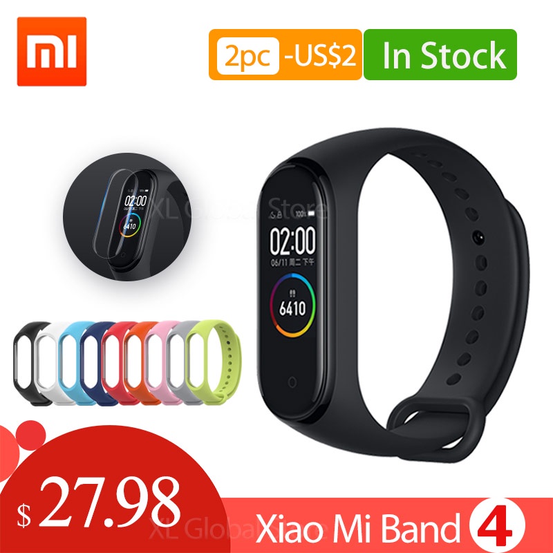 2019 גלובלי גרסת שיאו mi mi Band 4 חכם mi band 4 צמיד קצב לב כושר 135 mAh צבע מסך bluetooth5.0 גרסה הסינית-בצמידים חכמים מתוך מוצרי אלקטרוניקה באתר AliExpress.com | Alibaba Group